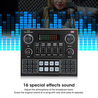 V9 Bluetooth zvuková karta, Mixer Voice Soundboard Live, Bluetooth Sound Mixer Board s 16 efekty, Audio Mixer pro nahrávání hudb